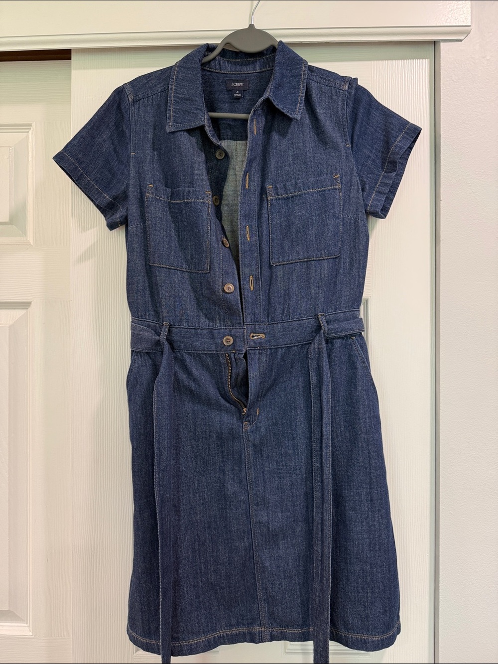 J. Crew Indigo Denim Mini Shirt Dress